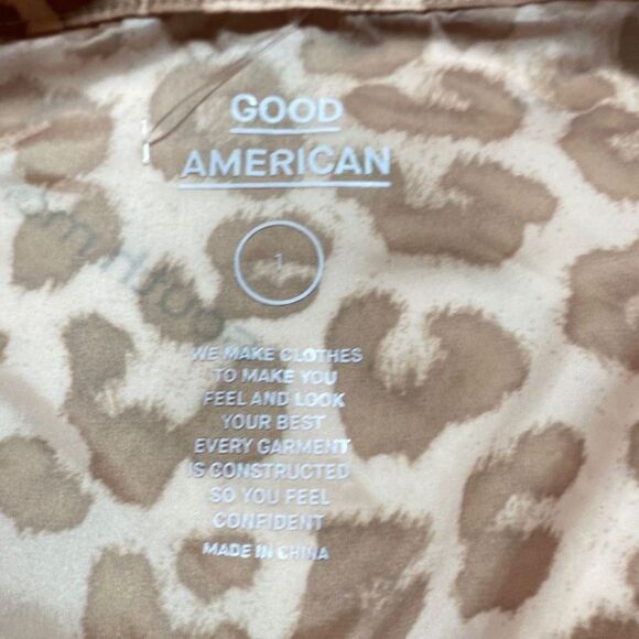 GOOD AMERICAN DESERT LEOPARD LIGHTWEIGHT QUARTER ZIP SHEER PULLOVER JACKET SMALL - Picture 12 of 14